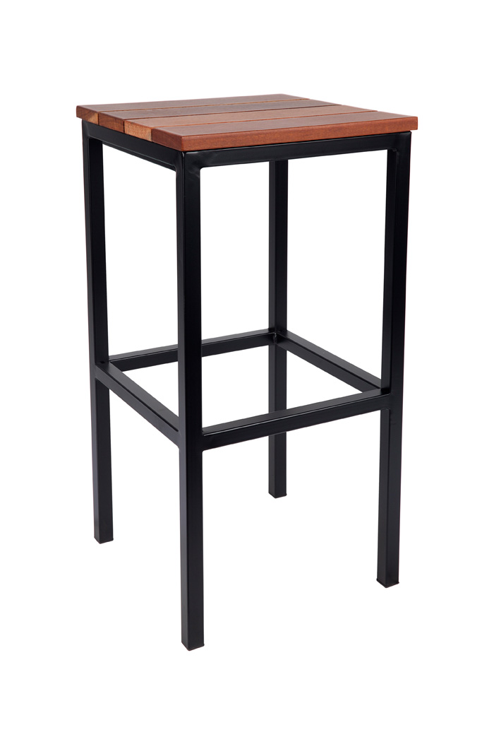 Black Galvanised Bar Table Set 75×75
